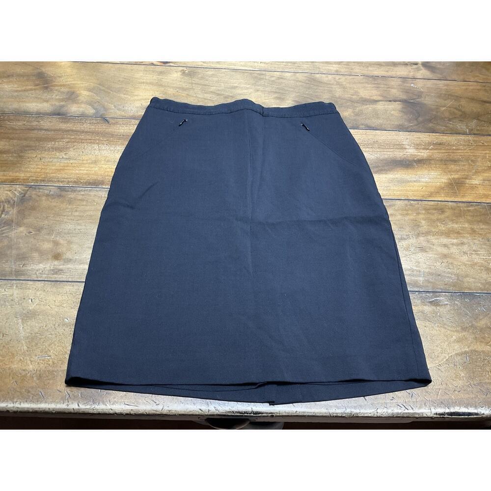 Club Monaco Women's Knee Length Pencil Skirt Wool Blend Black Size 6